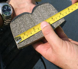 photo showing a sample section of BEJS precompressed foam